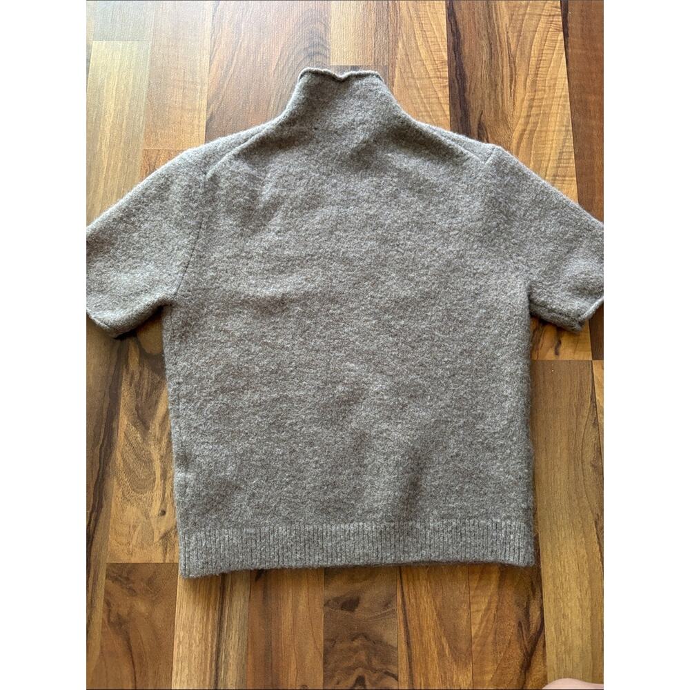 Zara Woman’s Short-Sleeve Turtleneck Sweater in Taupe Size S - Picture 5 of 8